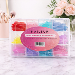 Resigilat Tipsuri Reutilizabile NAILSUP Color Box Master Forms, 288 buc