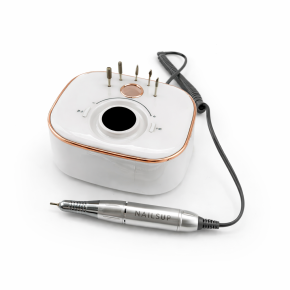Freza Electrică Profesională Unghii 35.000 RPM, Reîncărcabilă, USB Type-C, NAILSUP Alb