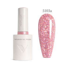 Oja Semipermanentă Venalisa 5103A Roz Glitter Multicolor