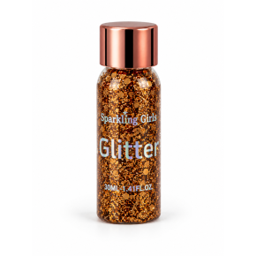 Sclipici pentru par si corp, Cosmetic Body Glitter Bronz 30ml