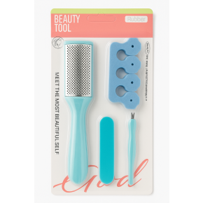 Set Pedichiură  4 în 1 – ideal pentru pedichiură și îngrijirea completă a picioarelor,Albastru