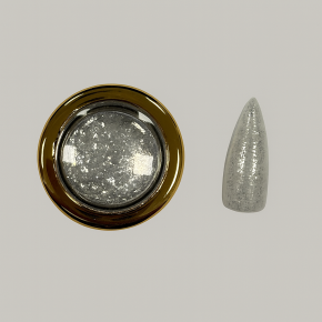 Pigment Unghii Nailsup Mirror Shine Argintiu