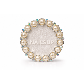 Paletă Pictură NAILSUP Pearl Silver pentru Nail Art, Manichiură și Amestec Culori