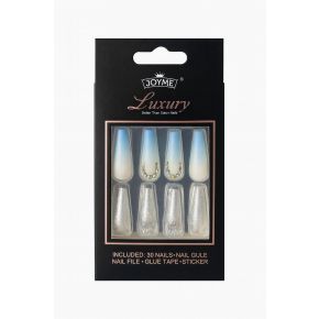 Set 30 Unghii False Balerina Press On Shiny Baby Blue E372
