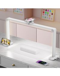 Lampă profesională LED pentru manichiură NAILSUP cu suport telefon și lumină reglabilă