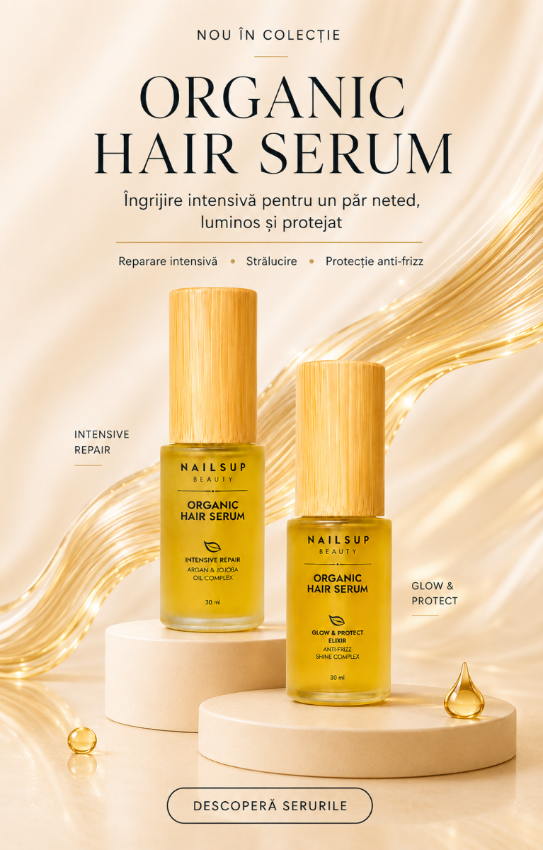 Seruri organice pentru păr NAILSUP Glow Protect Elixir și Intensive Repair